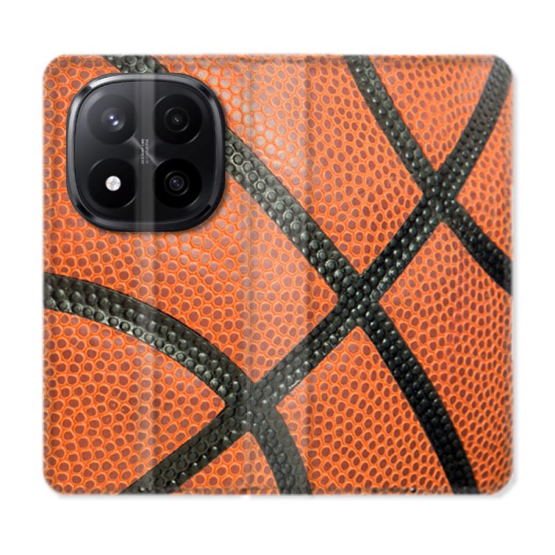 Housse Cuir Portefeuille Pour Xiaomi Redmi Note 14 PRO PLUS 5G Sport Ballon Basket