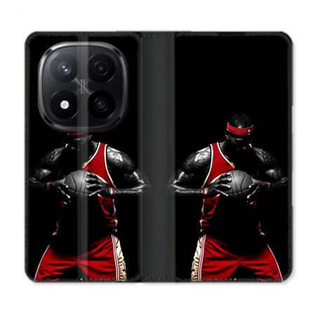 Housse Cuir Portefeuille Pour Xiaomi Redmi Note 14 PRO PLUS 5G Sport Basketeur