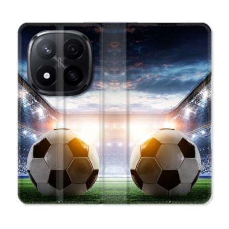 Housse Cuir Portefeuille Pour Xiaomi Redmi Note 14 PRO PLUS 5G Sport Football Stade