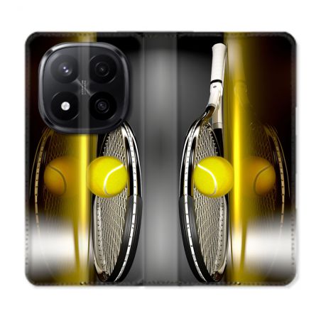 Housse Cuir Portefeuille Pour Xiaomi Redmi Note 14 PRO PLUS 5G Sport Tennis Reflet