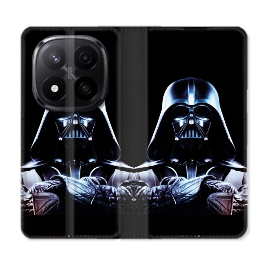 Housse Cuir Portefeuille Pour Xiaomi Redmi Note 14 PRO PLUS 5G Star Wars - Dark Vador Noir