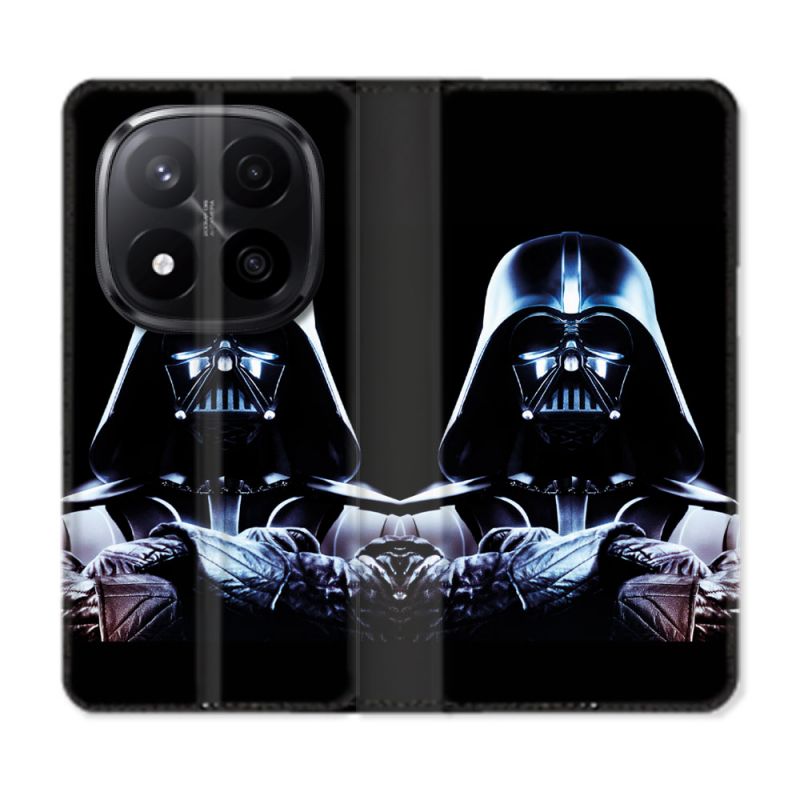 Housse Cuir Portefeuille Pour Xiaomi Redmi Note 14 PRO PLUS 5G Star Wars - Dark Vador Noir