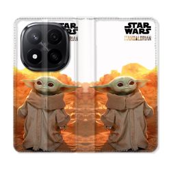 Housse Cuir Portefeuille Pour Xiaomi Redmi Note 14 PRO PLUS 5G Star Wars - Yoda bebe soleil