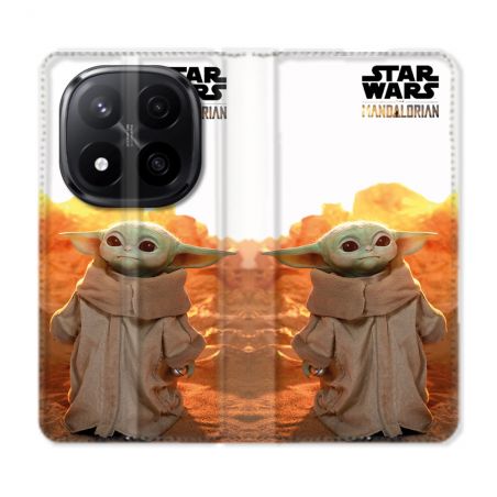 Housse Cuir Portefeuille Pour Xiaomi Redmi Note 14 PRO PLUS 5G Star Wars - Yoda bebe soleil