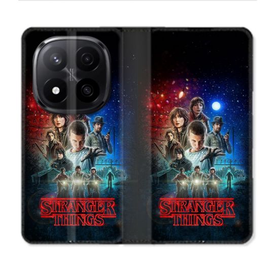 Housse Cuir Portefeuille Pour Xiaomi Redmi Note 14 PRO PLUS 5G Stranger Things Affiche 1