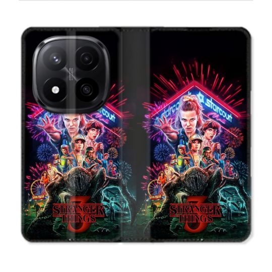 Housse Cuir Portefeuille Pour Xiaomi Redmi Note 14 PRO PLUS 5G Stranger Things Affiche 3