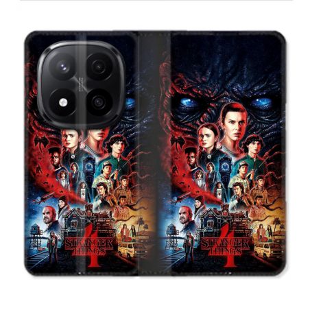 Housse Cuir Portefeuille Pour Xiaomi Redmi Note 14 PRO PLUS 5G Stranger Things Affiche 4