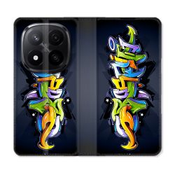 Housse Cuir Portefeuille Pour Xiaomi Redmi Note 14 PRO PLUS 5G Street Art Graffiti