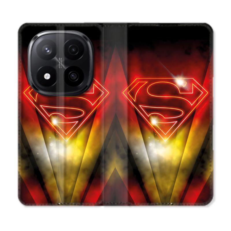 Housse Cuir Portefeuille Pour Xiaomi Redmi Note 14 PRO PLUS 5G Superman Logo