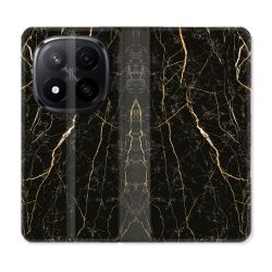 Housse Cuir Portefeuille Pour Xiaomi Redmi Note 14 PRO PLUS 5G Texture Marbre Noir