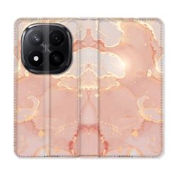 Housse Cuir Portefeuille Pour Xiaomi Redmi Note 14 PRO PLUS 5G Texture Marbre Rose