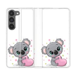 Housse Cuir Portefeuille Pour Samsung Galaxy A26 5G Animal Koala Cœur