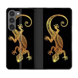 Housse Cuir Portefeuille Pour Samsung Galaxy A26 5G Animal Lezard Noir