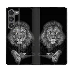 Housse Cuir Portefeuille Pour Samsung Galaxy A26 5G Animal Lion Majestueux