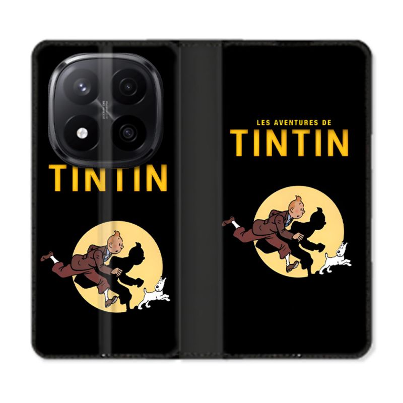 Housse Cuir Portefeuille Pour Xiaomi Redmi Note 14 PRO PLUS 5G Tintin Classique