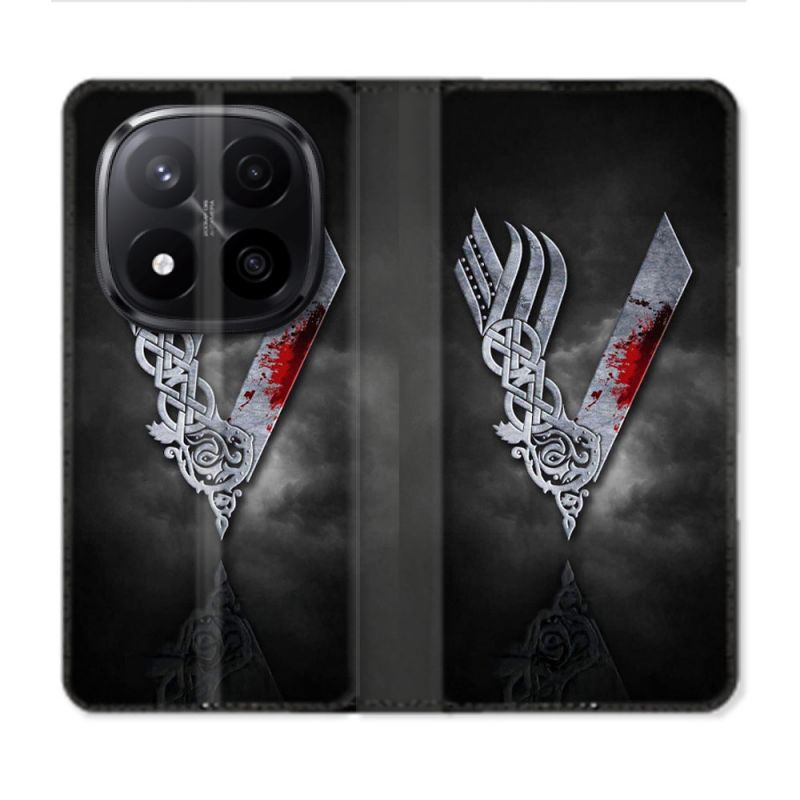 Housse Cuir Portefeuille Pour Xiaomi Redmi Note 14 PRO PLUS 5G Viking