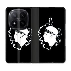 Housse Cuir Portefeuille Pour Xiaomi Redmi Note 14 PRO PLUS 5G Voyage Corse Noir