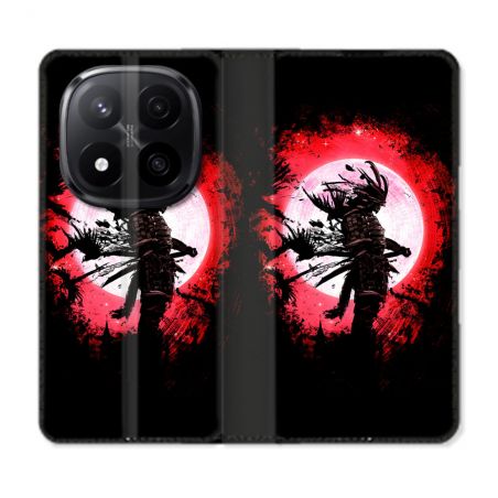 Housse Cuir Portefeuille Pour Xiaomi Redmi Note 14 PRO PLUS 5G Voyage Japon Samourai