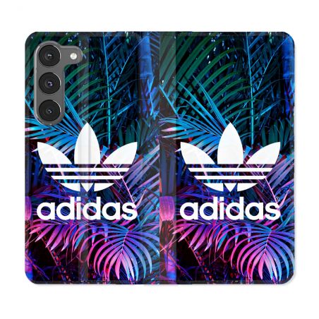 Housse Cuir Portefeuille Pour Samsung Galaxy A36 5G Adidas Palmier