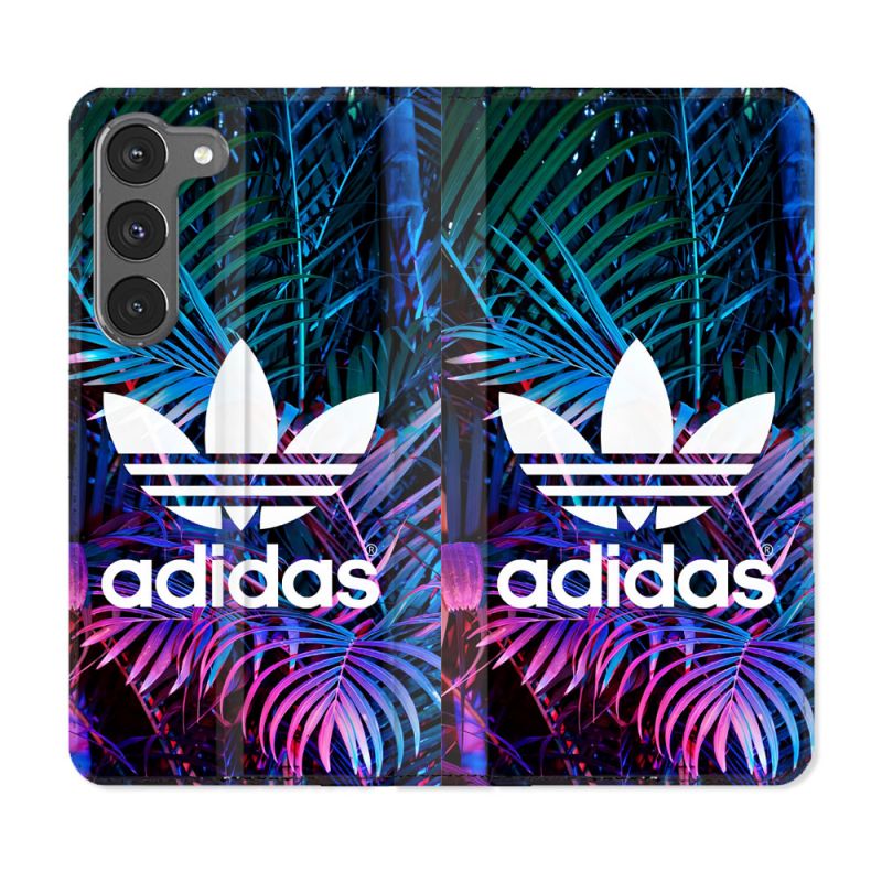 Housse Cuir Portefeuille Pour Samsung Galaxy A36 5G Adidas Palmier