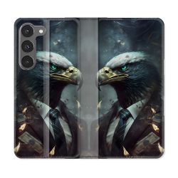 Housse Cuir Portefeuille Pour Samsung Galaxy A36 5G Animal Aigle Business