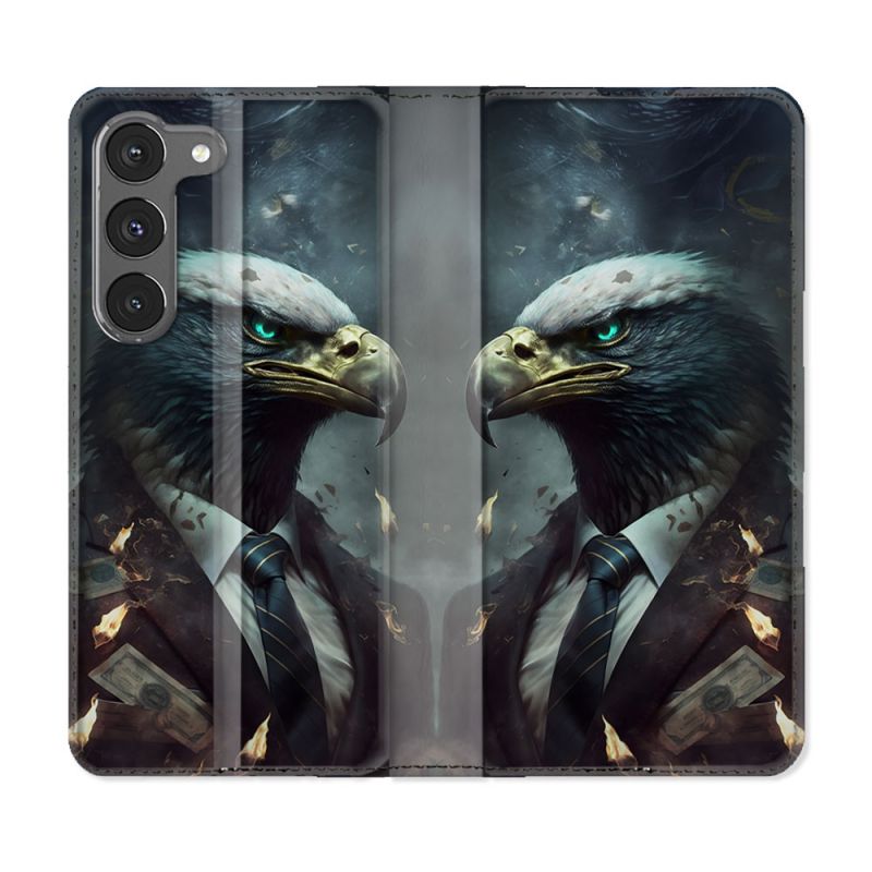 Housse Cuir Portefeuille Pour Samsung Galaxy A36 5G Animal Aigle Business