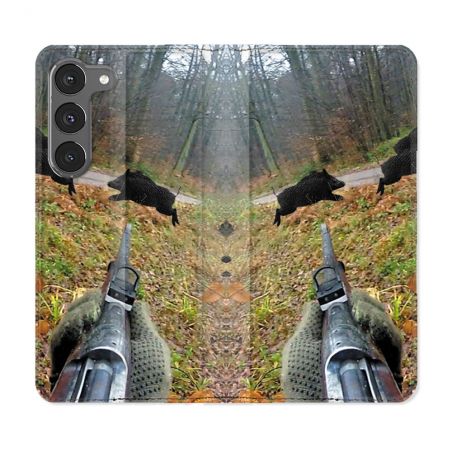 Housse Cuir Portefeuille Pour Samsung Galaxy A26 5G Chasse Vision Tir