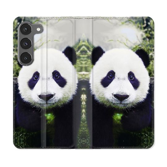 Housse Cuir Portefeuille Pour Samsung Galaxy A36 5G Animal Panda Color