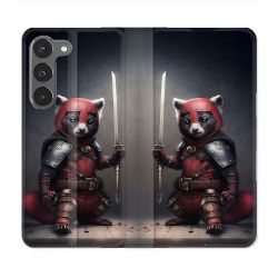 Housse Cuir Portefeuille Pour Samsung Galaxy A36 5G Animal Raton Samouraï