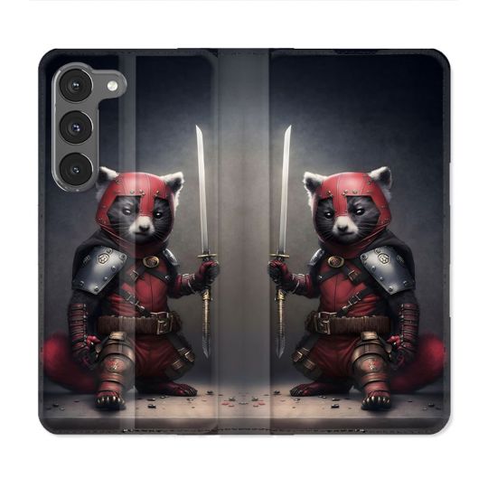 Housse Cuir Portefeuille Pour Samsung Galaxy A36 5G Animal Raton Samouraï