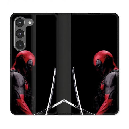 Housse Cuir Portefeuille Pour Samsung Galaxy A26 5G Deadpool Epee