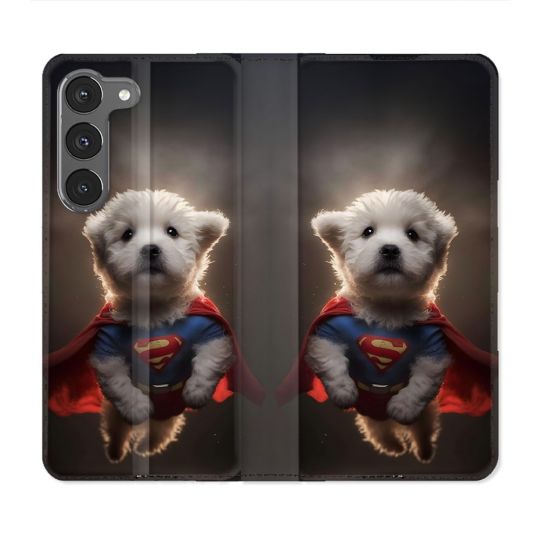 Housse Cuir Portefeuille Pour Samsung Galaxy A36 5G Animal Super Chien