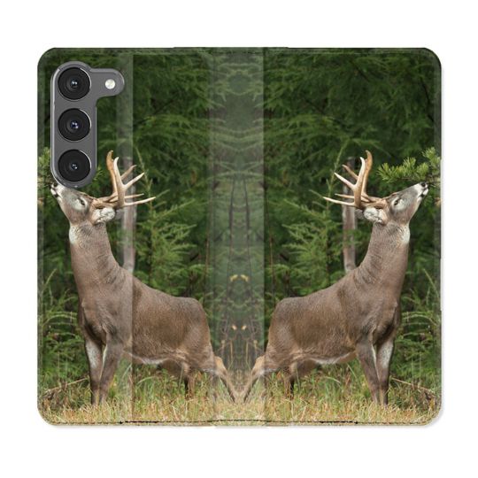 Housse Cuir Portefeuille Pour Samsung Galaxy A36 5G Chasse Cerf