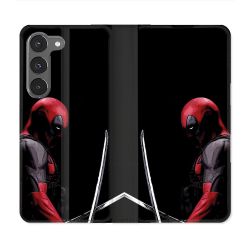 Housse Cuir Portefeuille Pour Samsung Galaxy A36 5G Deadpool Epee