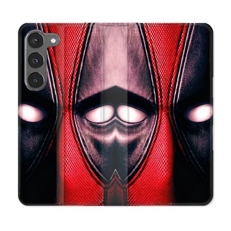 Housse Cuir Portefeuille Pour Samsung Galaxy A36 5G Deadpool Yeux