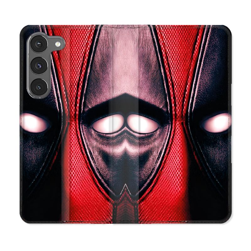 Housse Cuir Portefeuille Pour Samsung Galaxy A36 5G Deadpool Yeux