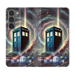 Housse Cuir Portefeuille Pour Samsung Galaxy A36 5G Dr Who Tardis Univers