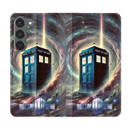 Housse Cuir Portefeuille Pour Samsung Galaxy A36 5G Dr Who Tardis Univers