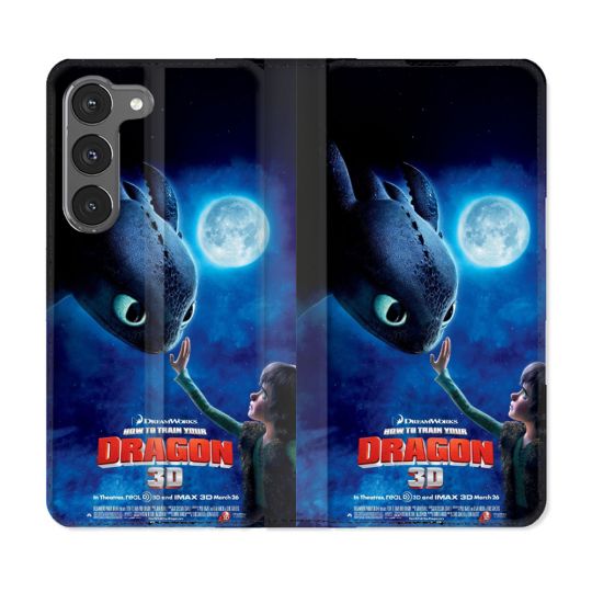 Housse Cuir Portefeuille Pour Samsung Galaxy A36 5G Dragons Affiche