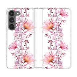 Housse Cuir Portefeuille Pour Samsung Galaxy A36 5G Fleur Eclosion