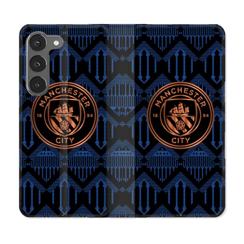 Housse Cuir Portefeuille Pour Samsung Galaxy A36 5G Foot Manchester City