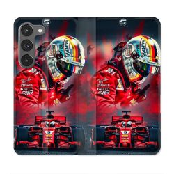Housse Cuir Portefeuille Pour Samsung Galaxy A36 5G Formule 1 F1 Ferrari