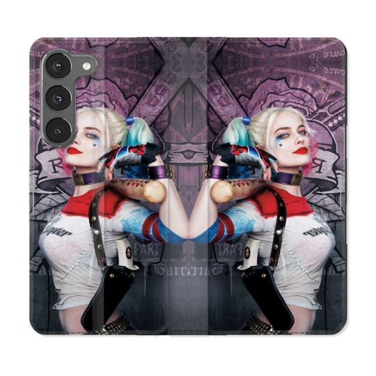 Housse Cuir Portefeuille Pour Samsung Galaxy A36 5G Harley Quinn Batte