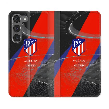 Housse Cuir Portefeuille Pour Samsung Galaxy A26 5G Foot Athletico Madrid