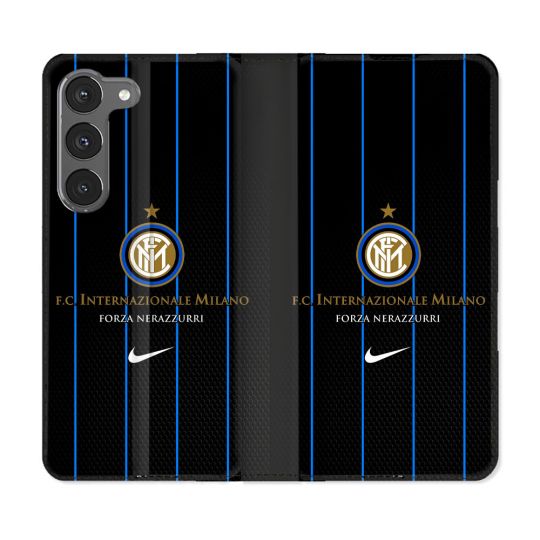 Housse Cuir Portefeuille Pour Samsung Galaxy A26 5G Foot Inter Milan