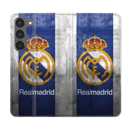 Housse Cuir Portefeuille Pour Samsung Galaxy A26 5G Foot Real Madrid