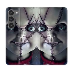 Housse Cuir Portefeuille Pour Samsung Galaxy A26 5G Horreur Chucky Cicatrice