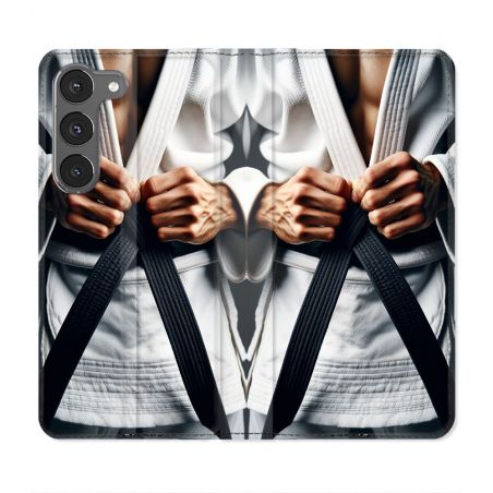 Housse Cuir Portefeuille Pour Samsung Galaxy A26 5G Kimono Ceinture