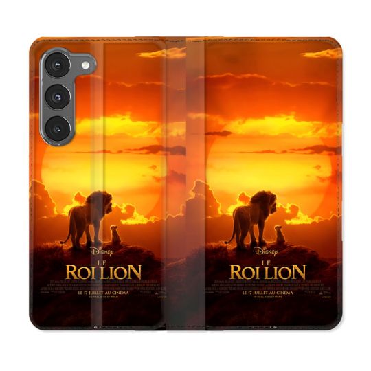 Housse Cuir Portefeuille Pour Samsung Galaxy A26 5G Le Roi Lion Affiche