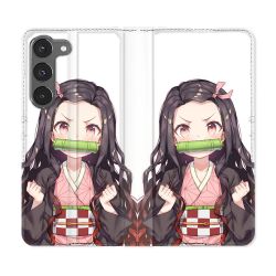 Housse Cuir Portefeuille Pour Samsung Galaxy A26 5G Manga Demon Slayer Nezuko